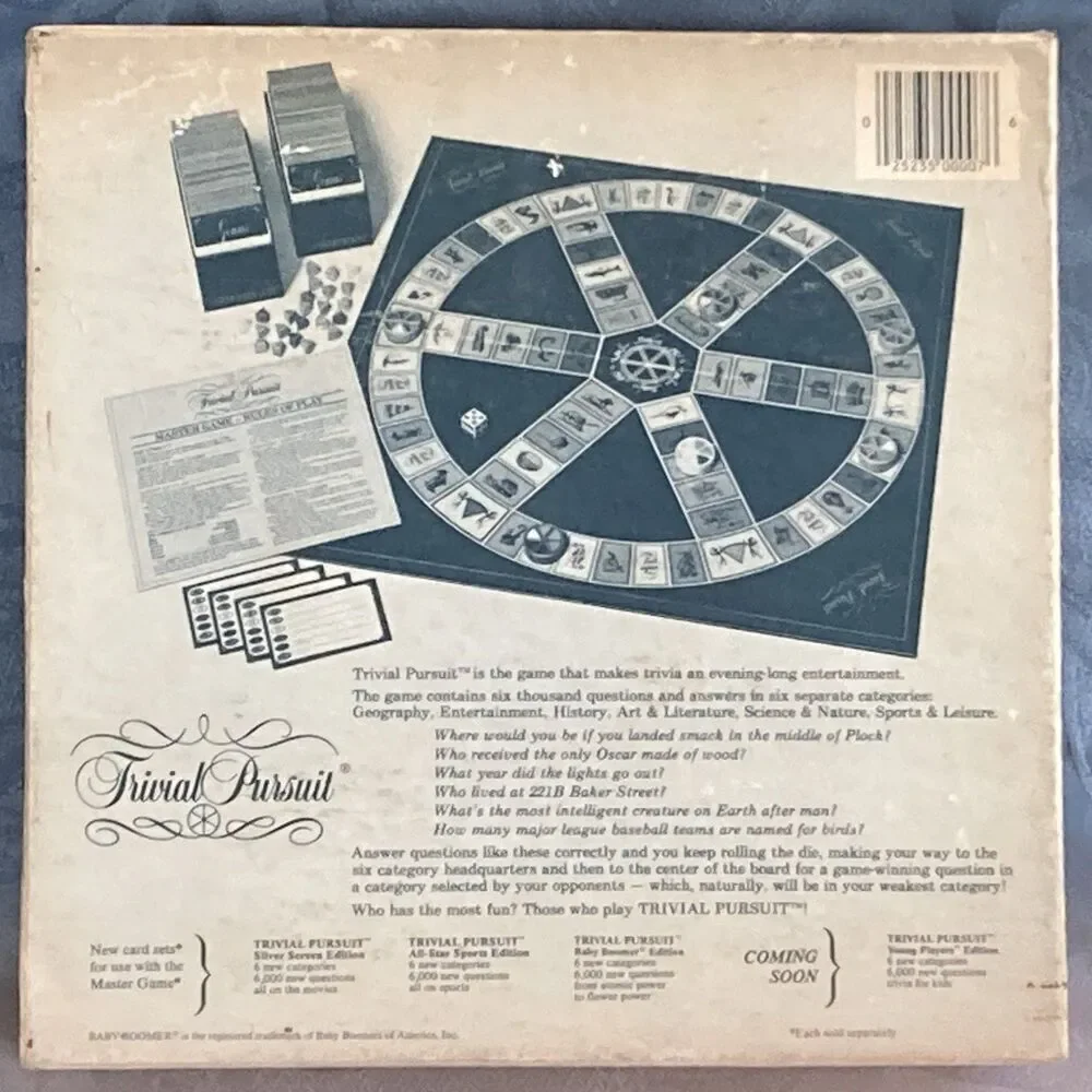 Trivial Pursuit Master Board Game Genus Edition (Vintage 1981 Original)